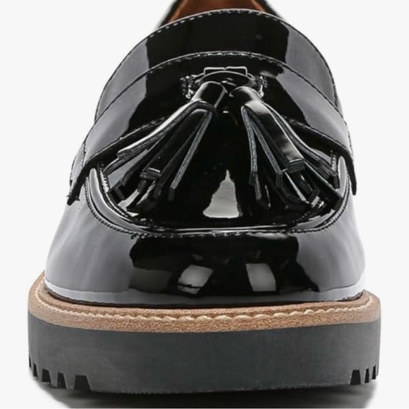 Franco Sarto Black Patent Leather Tassel Loafers - Picture 4 of 5